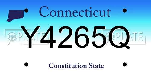 Y4265Q Connecticut License Plate
