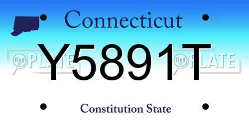 Y5891T Connecticut License Plate