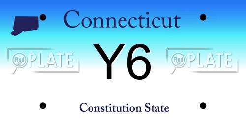 Y6 Connecticut License Plate