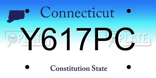 Y617PC Connecticut License Plate
