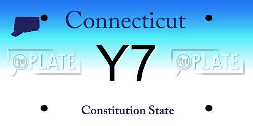 Y7 Connecticut License Plate