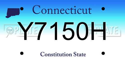 Y7150H Connecticut License Plate