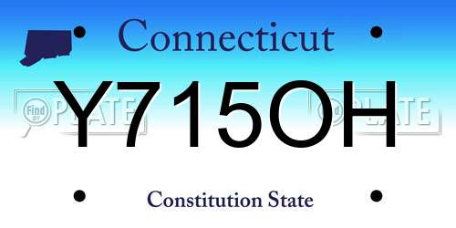 Y715OH Connecticut License Plate