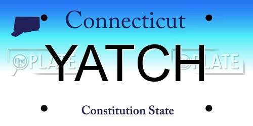 YATCH Connecticut License Plate