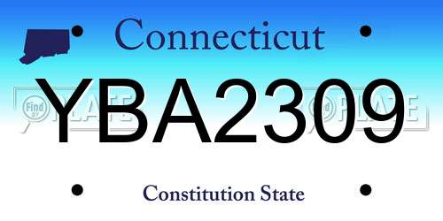 YBA2309 Connecticut License Plate