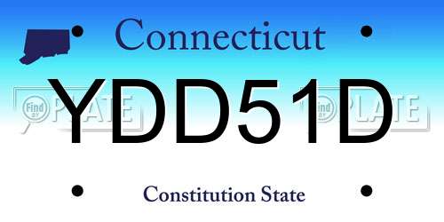 YDD51D Connecticut License Plate