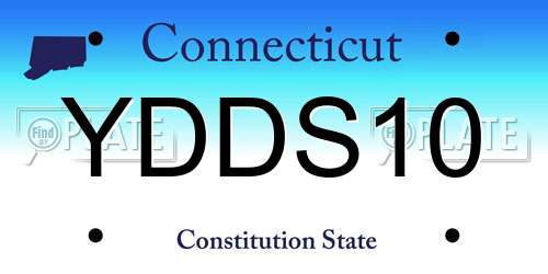 YDDS10 Connecticut License Plate