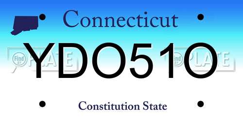 YDO51O Connecticut License Plate