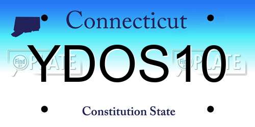 YDOS10 Connecticut License Plate