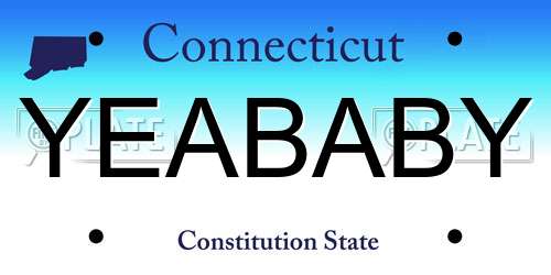 YEABABY Connecticut License Plate