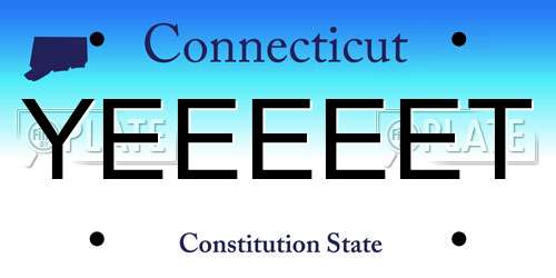 YEEEEET Connecticut License Plate