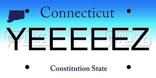 YEEEEEZ Connecticut License Plate
