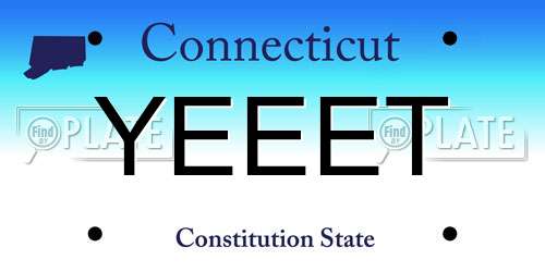 YEEET Connecticut License Plate