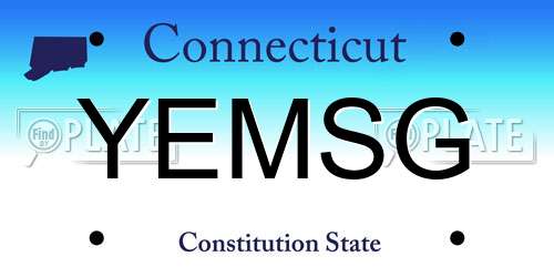 YEMSG Connecticut License Plate