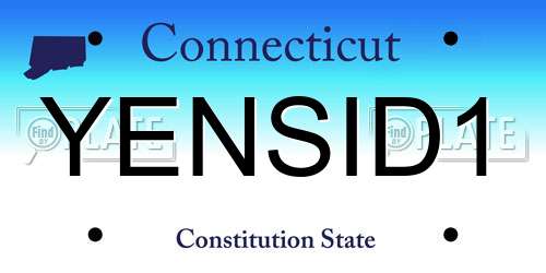 YENSID1 Connecticut License Plate