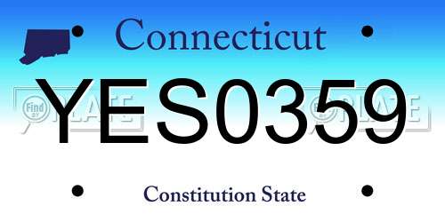 YES0359 Connecticut License Plate