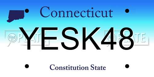 YESK48 Connecticut License Plate