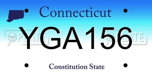 YGA156 Connecticut License Plate