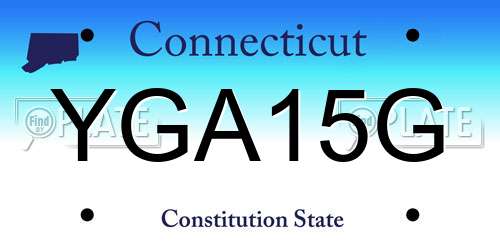 YGA15G Connecticut License Plate