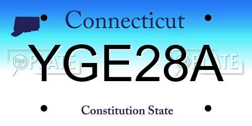 YGE28A Connecticut License Plate