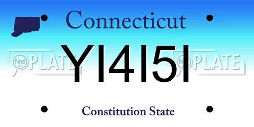 YI4I5I Connecticut License Plate