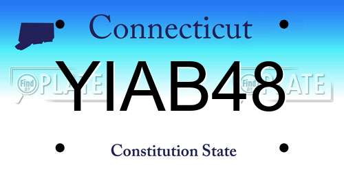 YIAB48 Connecticut License Plate