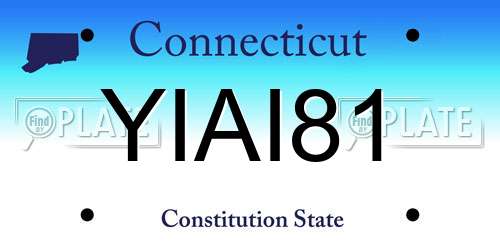 YIAI81 Connecticut License Plate
