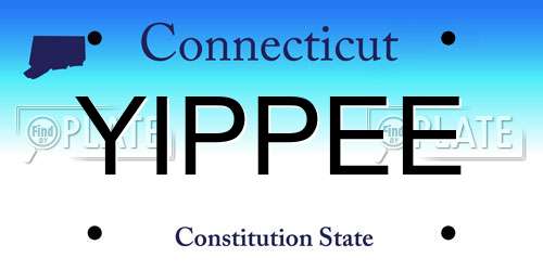 YIPPEE Connecticut License Plate