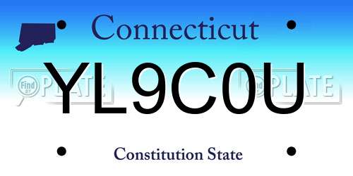 YL9C0U Connecticut License Plate