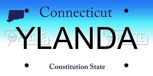 YLANDA Connecticut License Plate