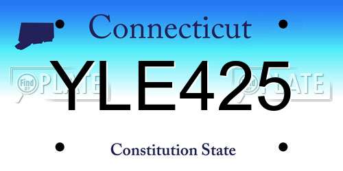 YLE425 Connecticut License Plate