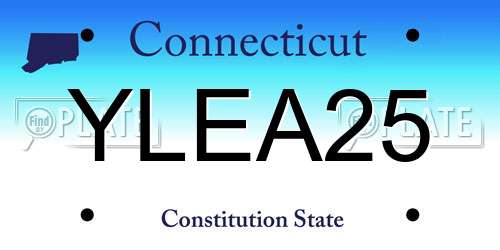 YLEA25 Connecticut License Plate