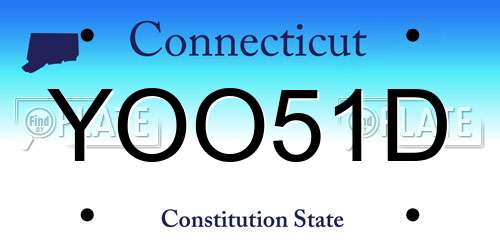 YOO51D Connecticut License Plate