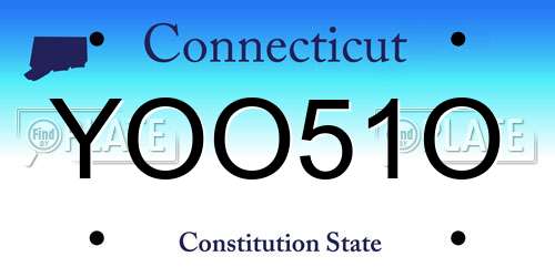YOO51O Connecticut License Plate