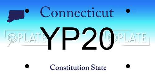 YP20 Connecticut License Plate