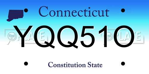 YQQ51O Connecticut License Plate