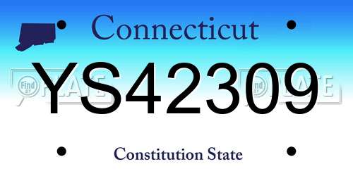 YS42309 Connecticut License Plate