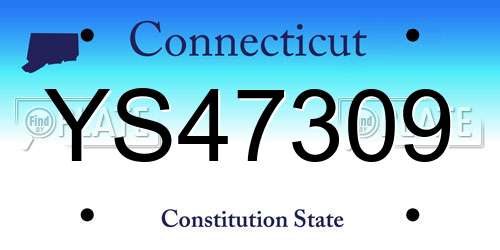 YS47309 Connecticut License Plate