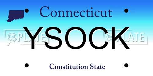 YSOCK Connecticut License Plate