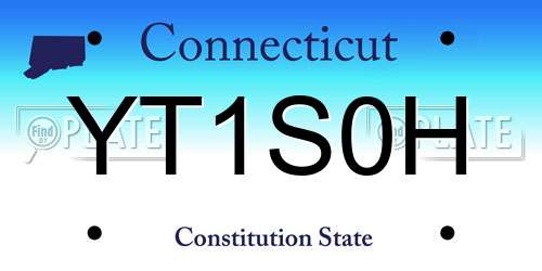 YT1S0H Connecticut License Plate