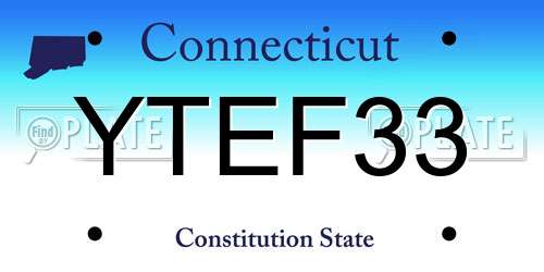 YTEF33 Connecticut License Plate