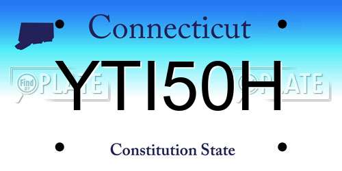 YTI50H Connecticut License Plate