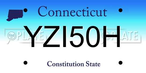 YZI50H Connecticut License Plate