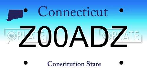Z00ADZ Connecticut License Plate