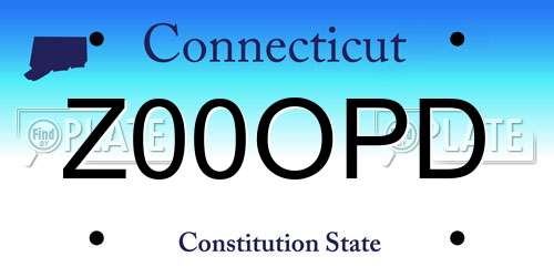 Z00OPD Connecticut License Plate