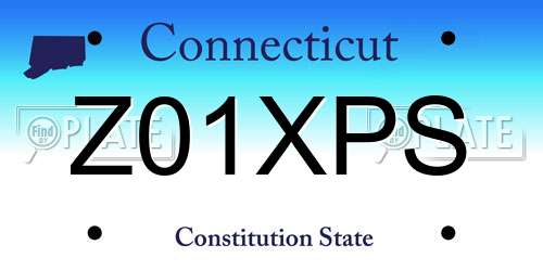 Z01XPS Connecticut License Plate
