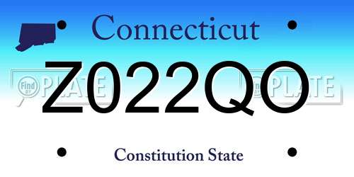 Z022QO Connecticut License Plate