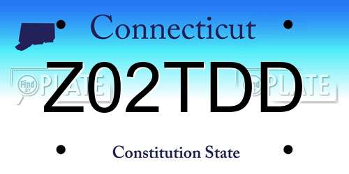 Z02TDD Connecticut License Plate