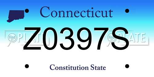 Z0397S Connecticut License Plate