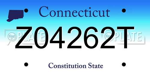 Z04262T Connecticut License Plate